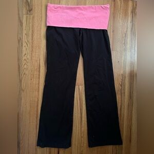 PINK fold over flare leggings